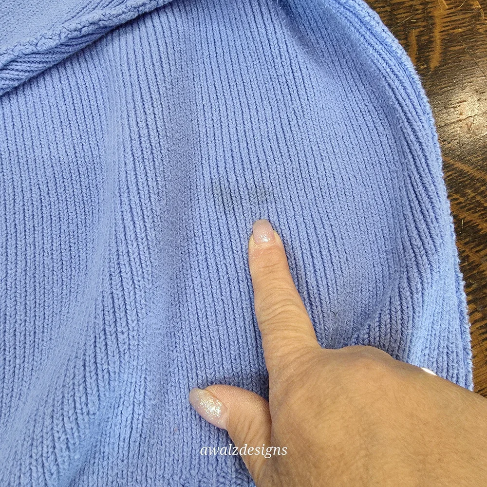 Free People Oversized Bohemian Easy Street Tunic Light Blue Crew Neck Sweater - Picture 10 of 11